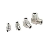 1pcs Right Angle Conversion High Pressure 1/8" 1/4" 3/8" 1/2" NPT Male 90 Degree Pipe Fitting 304 Stainless Steel Water Gas Oil(1/2")