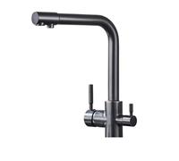 1PCS Rubinetto Della Cucina Cromato Doppio Beccuccio Filtro In Ottone Purificatore Contenitore Lavello Miscelatore Rubinetto Caldo e Freddo(Black bronze)