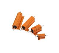 1PCS RX24 50W 100W Aluminum Power Metal Shell Case Wirewound Resistor 1K 10K 1 6 8 10 20 200 500 Ohm Resistance 0.01R ~ 100K CZAOINCU(50W 4R)