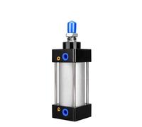 1pcs SC 32/40/50/63mm foro doppio effetto 25-1000mm corsa standard aria pneumatica cilindro (corsa 200 mm, SC63 foro 63 mm))