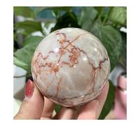 1Pcs Sfera di rete rossa naturale Sfera di pietra di cristallo Bellissimo cristallo