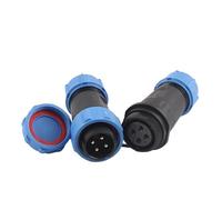 1PCS SP21 IP68 Presa Impermeabile Flangia/Testa/Dado Tipo Maschio e Femmina Connettore del Cavo for 8-12mm Cavo Elettrico Montaggio A Pannello(Docking TYPE,1 PCS_5P)