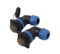 1PCS SP28 IP68 4 Fori Quadrati Angolo di Gomito Filo Connettore del Cavo di Saldatura Maschio Femmina Presa for Connettore di Alimentazione Impermeabile(SPW28-4S)