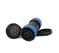 1PCS SP28 IP68 Testa/Quadrato/Dado Tipo di Saldatura Impermeabile Connettore del Cavo A Gomito e Dritto Maschio Femmina Set di prese for 12-15mm(Straight Nut,1 PCS_6P)