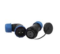 1PCS SP28 IP68 Testa/Quadrato/Dado Tipo di Saldatura Impermeabile Connettore del Cavo A Gomito e Dritto Maschio Femmina Set di prese for 12-15mm(Elbow Docking,1 PCS_9P)