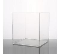 1pcs Square Quartz Cuvette - Rectangular Quartz Glass Reaction Chamber, Customizable Design, 1100-1450 °C Temperature Resistance(120x120x100mm)