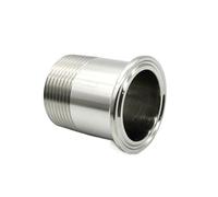 1pcs SS 304 Male Threaded Ferrule Pipe Fitting Tri Clamp DN15-50 (Color : OD 77.5, Size : 3/4 inch) Plumbing Fittings