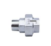 1Pcs Stainless Steel 304 BSPT 1-1/4" Male To Female Threaded Union Cast Live Connection Pipe Fitting