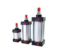 1pcs Standard Air Pneumatic Cylinders 32/40/50/63mm Bore Double Acting 50/75/100/125/150/175/200/250/300/350/400/500/1000mm Stroke(Stroke 350mm,SC32 (Bore 32mm))(Stroke 350mm,SC32 (Bore 32mm))