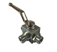 1PCS Tipo maschio ad alta pressione idraulica a due posizioni a tre vie valvola manuale KHB3K-M16* 1.5M22 M27 M30 M36* 2 (DN20)