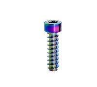 1pcs Titanium Alloy Handle Brake Screw M5x18mm - Durable Replacement Part for Bicycles and(Rainbow color)