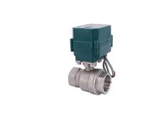 1PCS valvola a sfera elettrica in acciaio inox DN15-50 a passaggio totale valvola a sfera ad alta coppia 2/3 linea attuatore elettrico AC220V DC24V DC12V(1-1/2",DC12V_CR01)