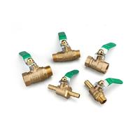 1PCS valvola a sfera in rame addensato 1/4 3/8 1/8 1/2 3/4 BSPT filettatura interna barb 8/10/12mm for valvola di riscaldamento interruttore tubo acqua(3l4,8mm)