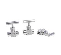 1PCS valvola a spillo con filettatura interna in acciaio inossidabile 304 1/8 "1/4" 3/8 "1/2" controllo del flusso con valvola di arresto a maniglia a forma di(1/4")