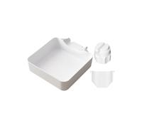 1PCS Washing Machine Drain Pan, Water Catcher Tray for Front Load Washer Filter Cleaning, Laundry Floor Spill Protector Tool Per Lavanderia(White C)