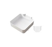 1PCS Washing Machine Drain Pan, Water Catcher Tray for Front Load Washer Filter Cleaning, Laundry Floor Spill Protector Tool Per Lavanderia(White B)