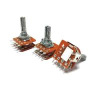 1pcs WH148 20mm 50KBX2 100KBX2 Double link 8pins Linear Potentiometer Pot Single Joint B50K B100K(50K Ohm)