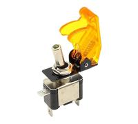 1pcs Yellow 12V 20A Racing Car Truck Boat Cover LED Push Button Rocker Toggle Switch Control+ Dust Cover