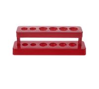 1pcTest Porta Tubo 6 Foro Plastica Cremagliera Rosso Stand Buretta Stand Ripiano