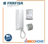 1PEXD KIT CITOFONIA MONOFAMILIARE 2 FILI CITOFONO E PULSANTIERA FARFISA