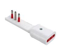 1PEZZO ADATTATORE ULTRAPIATTO SERIE 'EMILIA FLAT' spina e presa 2P + T 10A - nero