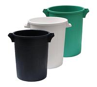 1PEZZO BIDONE IMMONDIZIA SOVRAPPONIBILE Lt 100 - ø53 x h 66 cm - nero