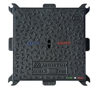 1PEZZO CHIUSINO IN GHISA B125 SIGNUM - 40 x 40 - Kg 11