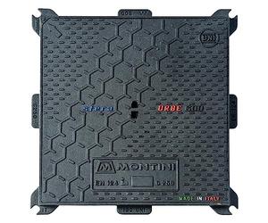 1PEZZO CHIUSINO IN GHISA C250 URBE - 50 x 50 - Kg 21