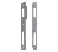 1PEZZO CONTROPIASTRA PER SERRATURA 'PATENT' B.Q. bronzato - interasse 90 mm