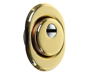 1PEZZO DEFENDER ANTITRAPANO REGOLABILE PER SERRATURE h.14/25 mm - ømm. 50 ottone