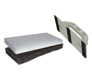 1PEZZO FRATTONE CON FELTRI PER PULITURA PIASTRELLE - cm.12x25