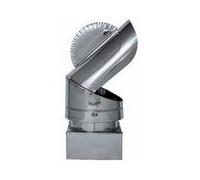 1PEZZO FUMAIOLO GIREVOLE PAPPAGALLO ZINCATO Quadrato cm. 27x27