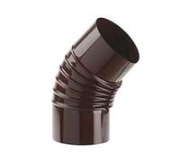 1PEZZO GOMITO 45? PORCELLANATO PER STUFE A LEGNA MARRONE "ALA SMALTO CLASSIC" - ? mm.130