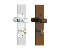 1PEZZO KIT CHIUSURA A CHIAVE CON DOGA PER PORTE A SOFFIETTO bianco