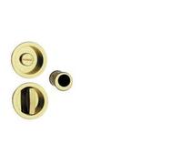 1PEZZO KIT SERRATURA PER PORTE SCORREVOLI B.TONDO CR. SATINATO - mm.50 frontale con incontro oro luc. (E0262S40)