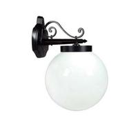 1PEZZO LANTERNA CON BRACCIO SUPERIORE LAVORATO MODELLO SFERA - 100w IP44 mm.290x383h. colore nero