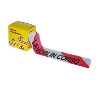 1PEZZO NASTRO SEGNALETICO 'LAVORI IN CORSO' cm 7 x mt 200