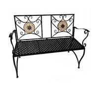 1PEZZO PANCHINA DECORO MOSAICO 'ESMERALDA' cm 116 x 56 x h.90