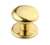 1PEZZO POMOLO MODELLO CLASSIC PER PORTONCINO IN OTTONE LUCIDO - ? mm.70 con sottorosone