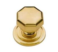 1PEZZO POMOLO OTTAGONALE PER PORTONCINO IN OTTONE LUCIDO - ? mm.70