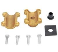 1PEZZO PRESA A STAFFA IN OTTONE PER TUBO - uscita filetto F 1/2" x 1"