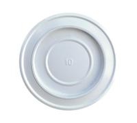 1PEZZO ROSONE DA PARETE PER STUFA A LEGNA PORCELLANATO CLASSIC Col. Bianco Ï cm. 15