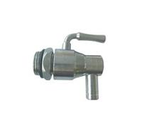 1PEZZO RUBINETTO A LEVA ACCIAIO INOX CON DADO PER FUSTI E SERBATOI - M 3/8"
