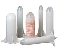 1PEZZO TUBO OGIVA PER INSACCATI IN POLIPROPILENE BIANCO - mm.96