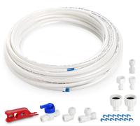 1Plusselect Set di collegamento universale per frigorifero, impianto ad osmosi inversa, per tubo dell'acqua, per acquario, 6,35 mm (1/4")
