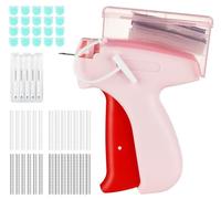 1Plusselect Stitchy Quick Clothing Fixer Mini pistola per seghetto alternativo Stitch Gun con 5 aghi, 3000 aghi di plastica, pistola micro stitchy, rosa