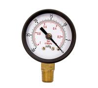 1psc Manometro for vuoto Mini quadrante Dual Scale Dial Gauge 1/4 "NPT -30HG/0PS Misuratore di pressione a vuoto 2" Dial Display digitale Calibro