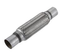 1pz 1.75"x8"x12" Auto Scarico Flex Tubo Inossidabile Acciaio Argento Tono