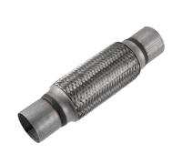 1pz 2.25"x8"x12" Auto Scarico Flex Tubo Inossidabile Acciaio Argento Tono