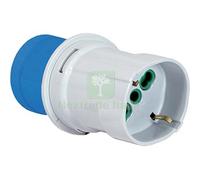 1PZ ADATTATORE SPINA BLU SCHUKO FME 2P+T 16A IP44: